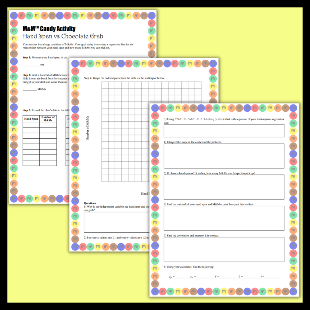 Statistics Activity: Scatterplots and Regression