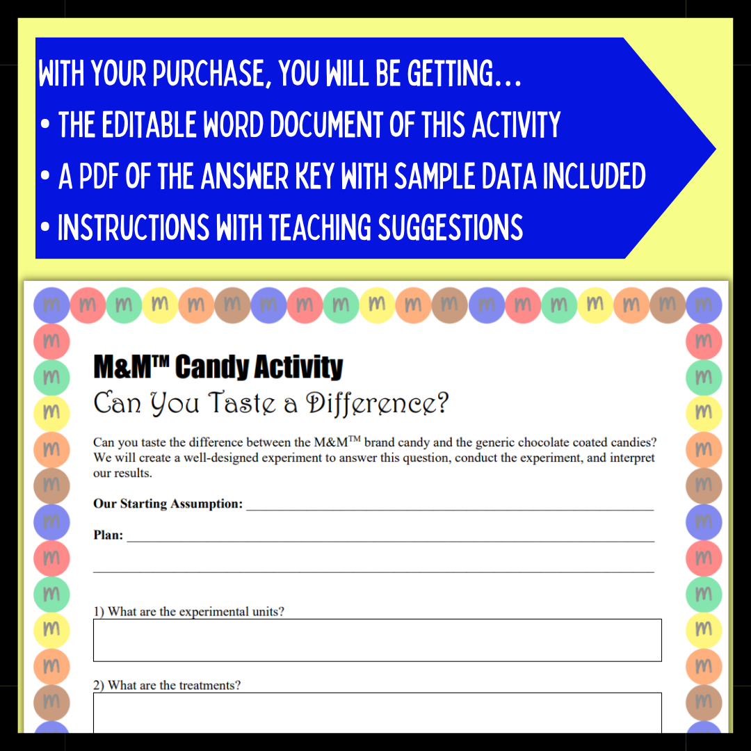Statistics Activity: Design an Experiment