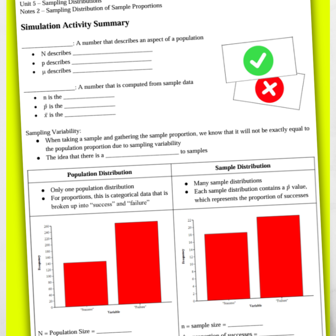 Goldie’s Unit 5 - Sampling Distributions - GUIDED NOTES for AP® Statistics