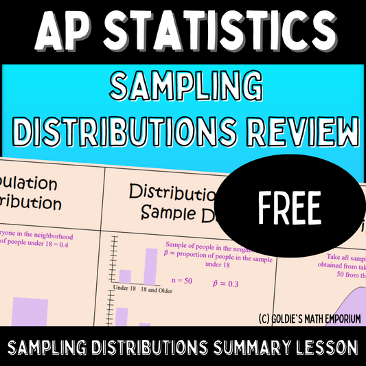 Sampling Distributions Review Lesson - FREE!!!