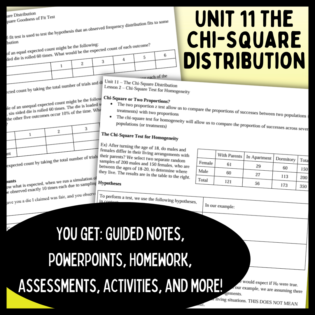 Statistics: The Chi-Square Distribution