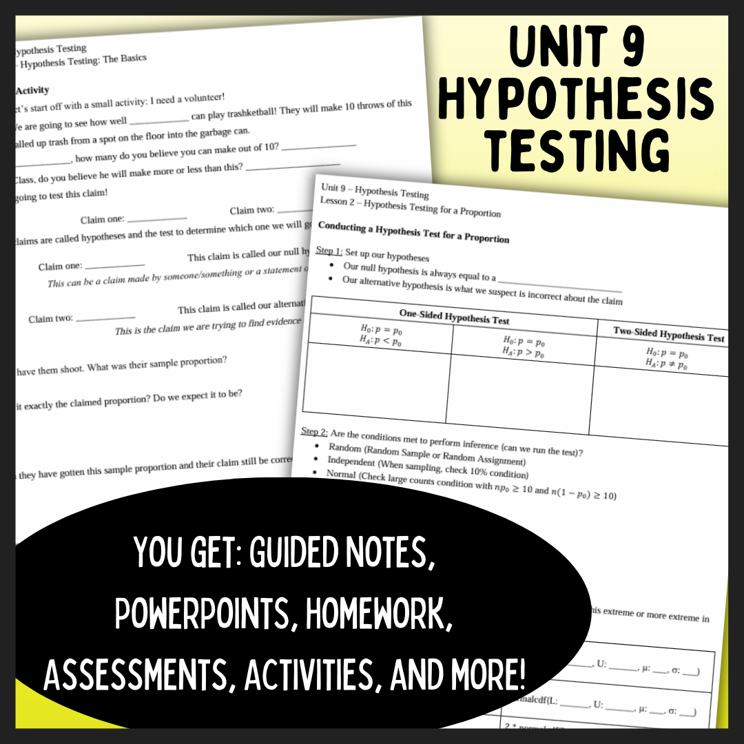Statistics: Hypothesis Testing