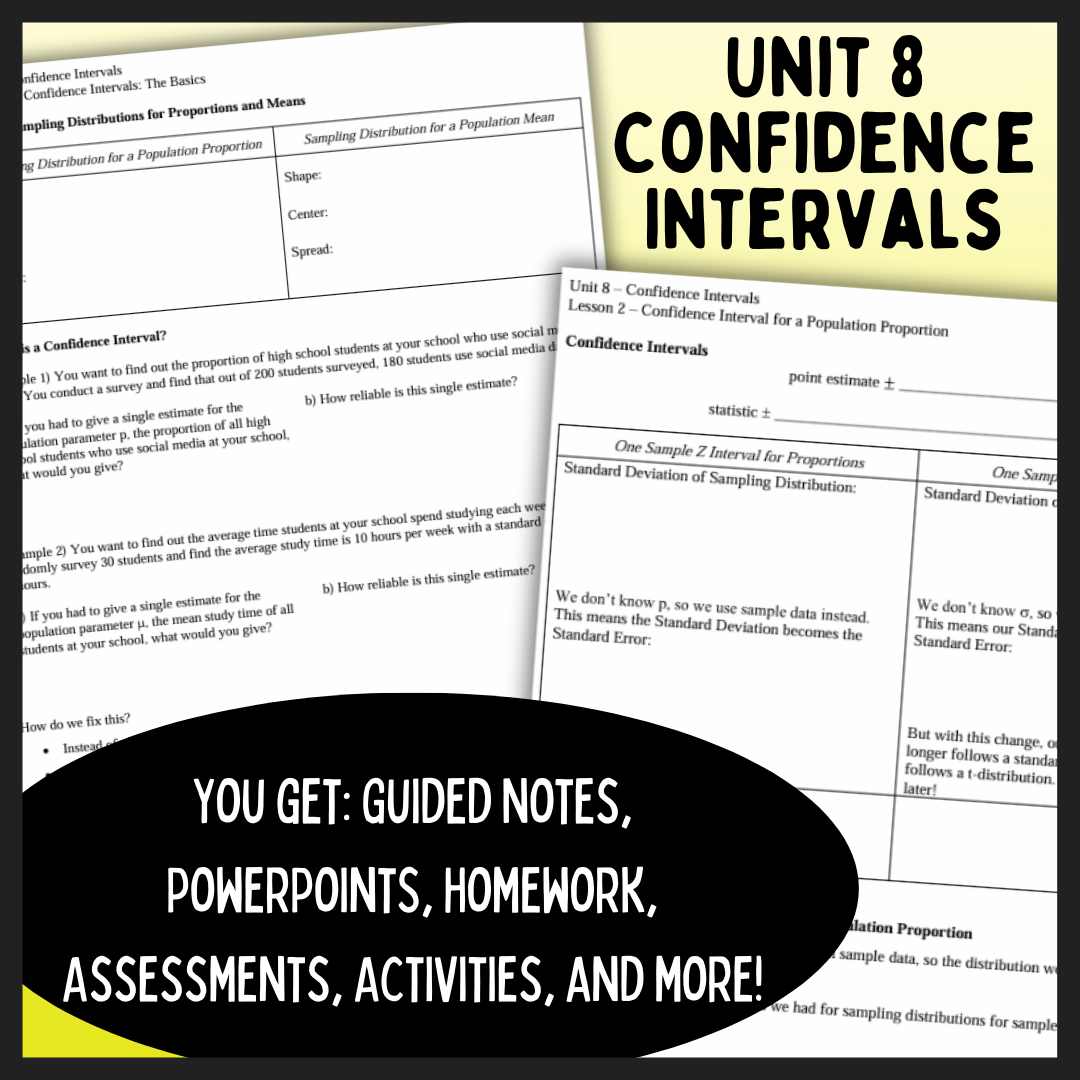 Statistics: Confidence Intervals