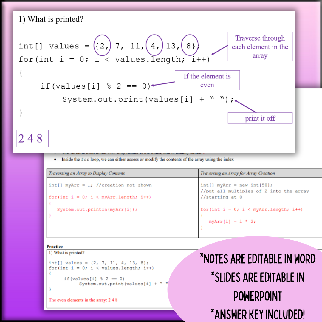 Goldie's Unit 6 GUIDED NOTES for AP® Computer Science A
