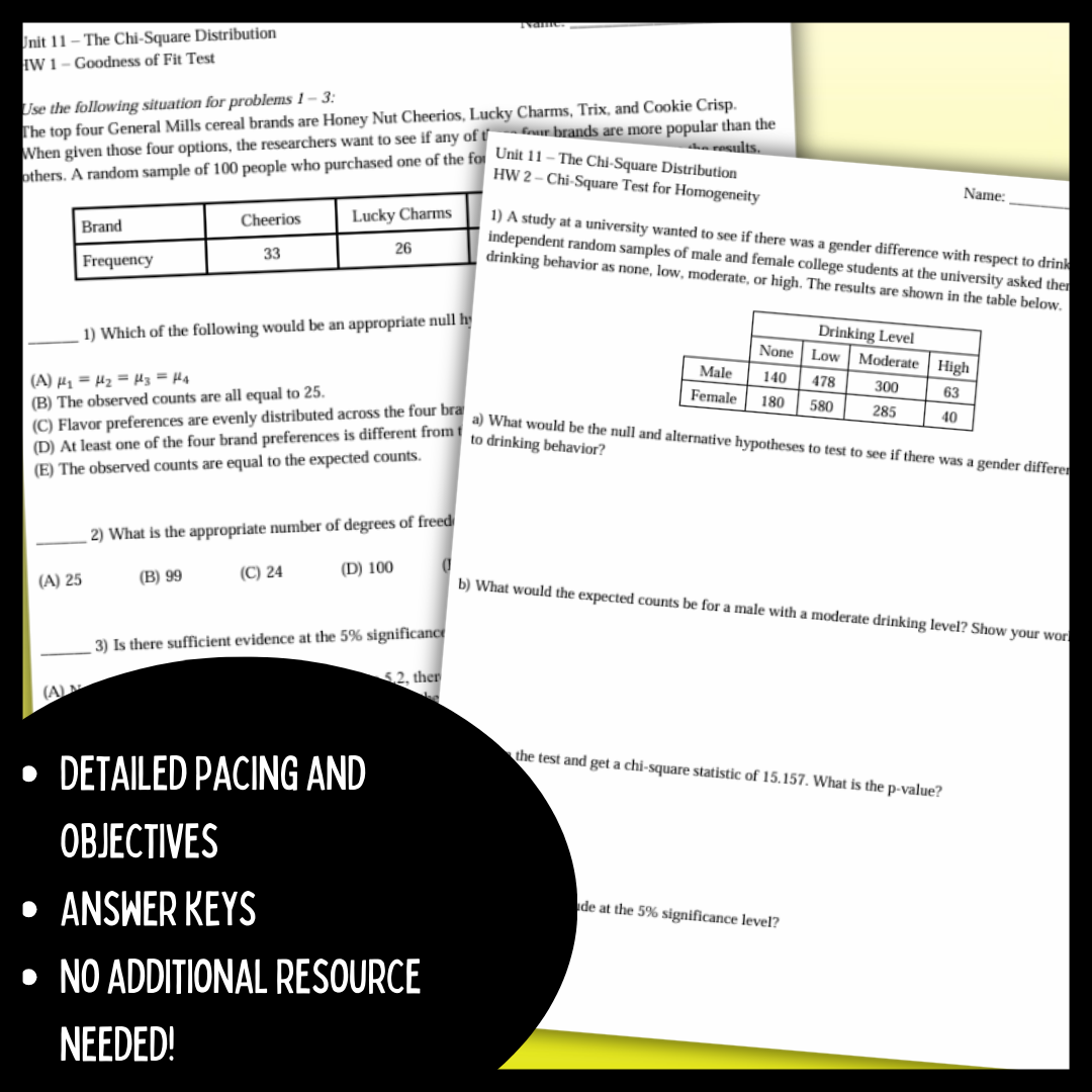 Statistics: The Chi-Square Distribution