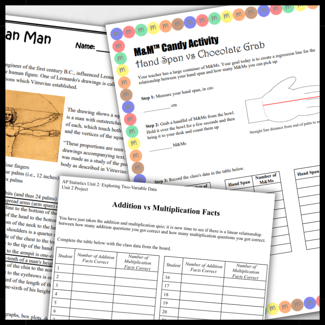 Goldie’s Unit 2 - Exploring Two Variable Data - Projects & Activities for AP® Statistics