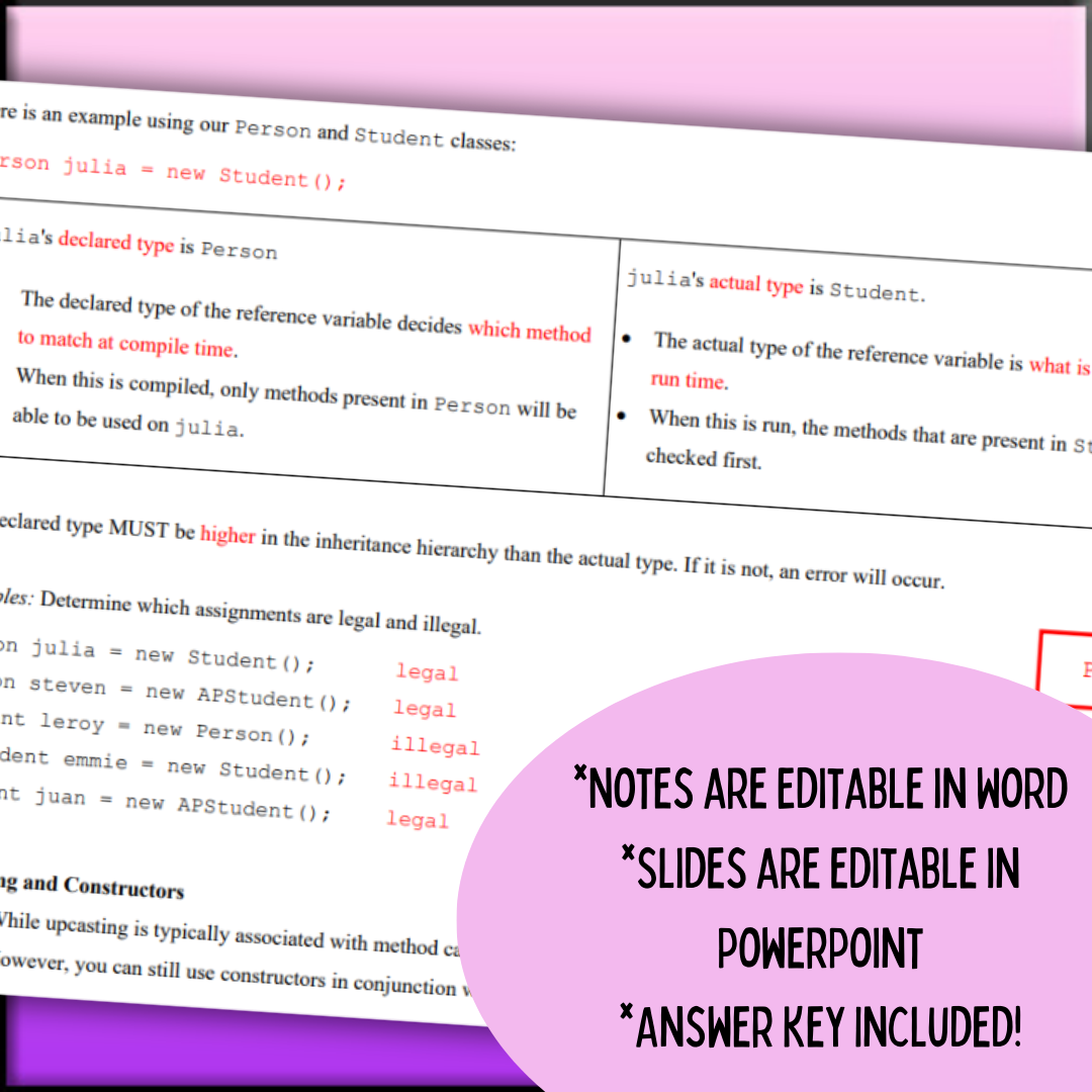 Goldie's Unit 9 GUIDED NOTES for AP® Computer Science A