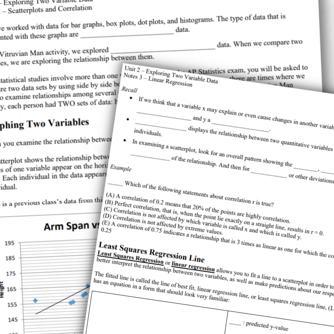 Goldie’s Guided Note Bundle for AP® Statistics