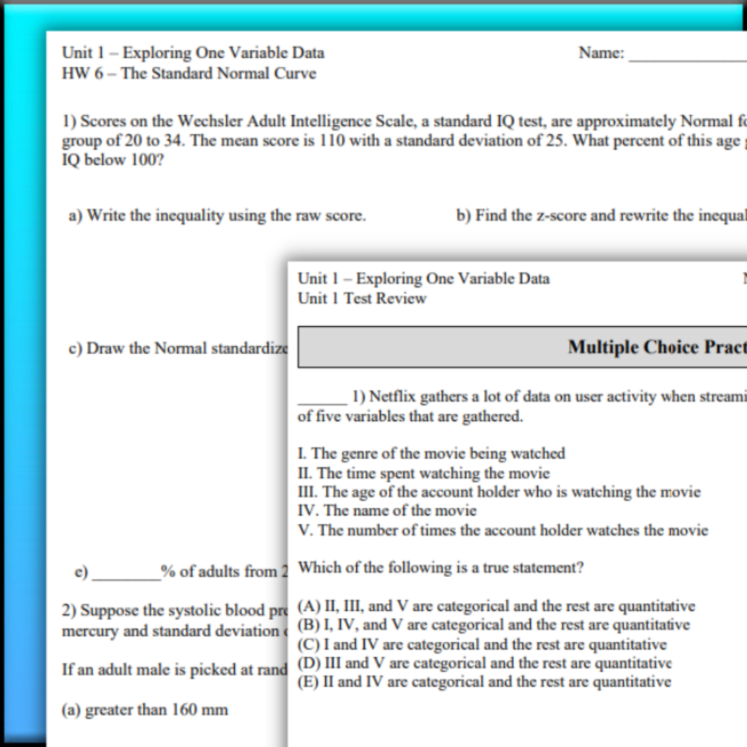 Goldie's Homework Bundle for AP® Statistics