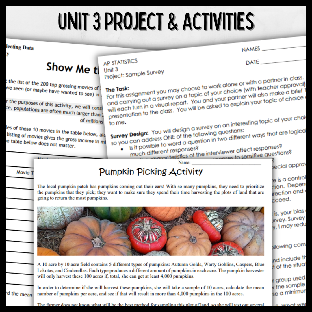Goldie’s Project & Activities Bundle for AP® Statistics