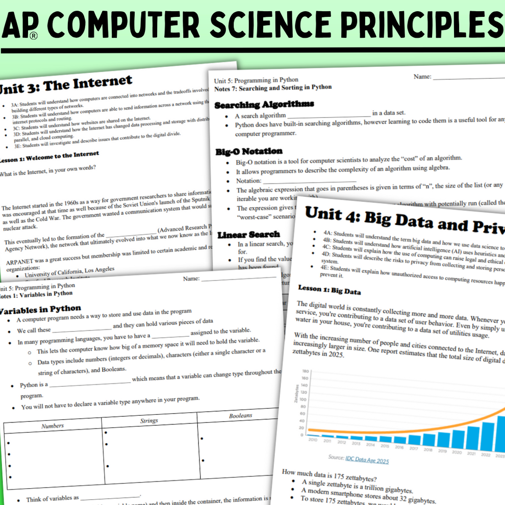 ap computer science principles in javascript - outline... Goldie’s FULL CURRICULUM for AP® Computer Science Principles with PYTH ...