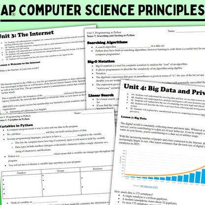 Goldie’s FULL CURRICULUM for AP® Computer Science Principles with PYTHON