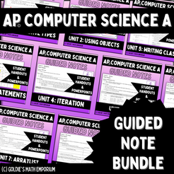Goldie's AP® Computer Science A Guided Note BUNDLE – Goldie's Math Emporium