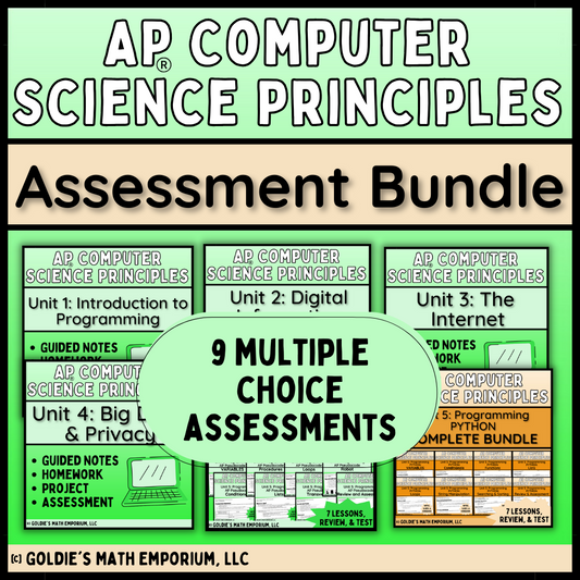 Goldie's AP® Computer Science Principles Assessment Bundle