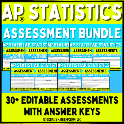 Goldie’s Assessment Bundle for AP® Statistics