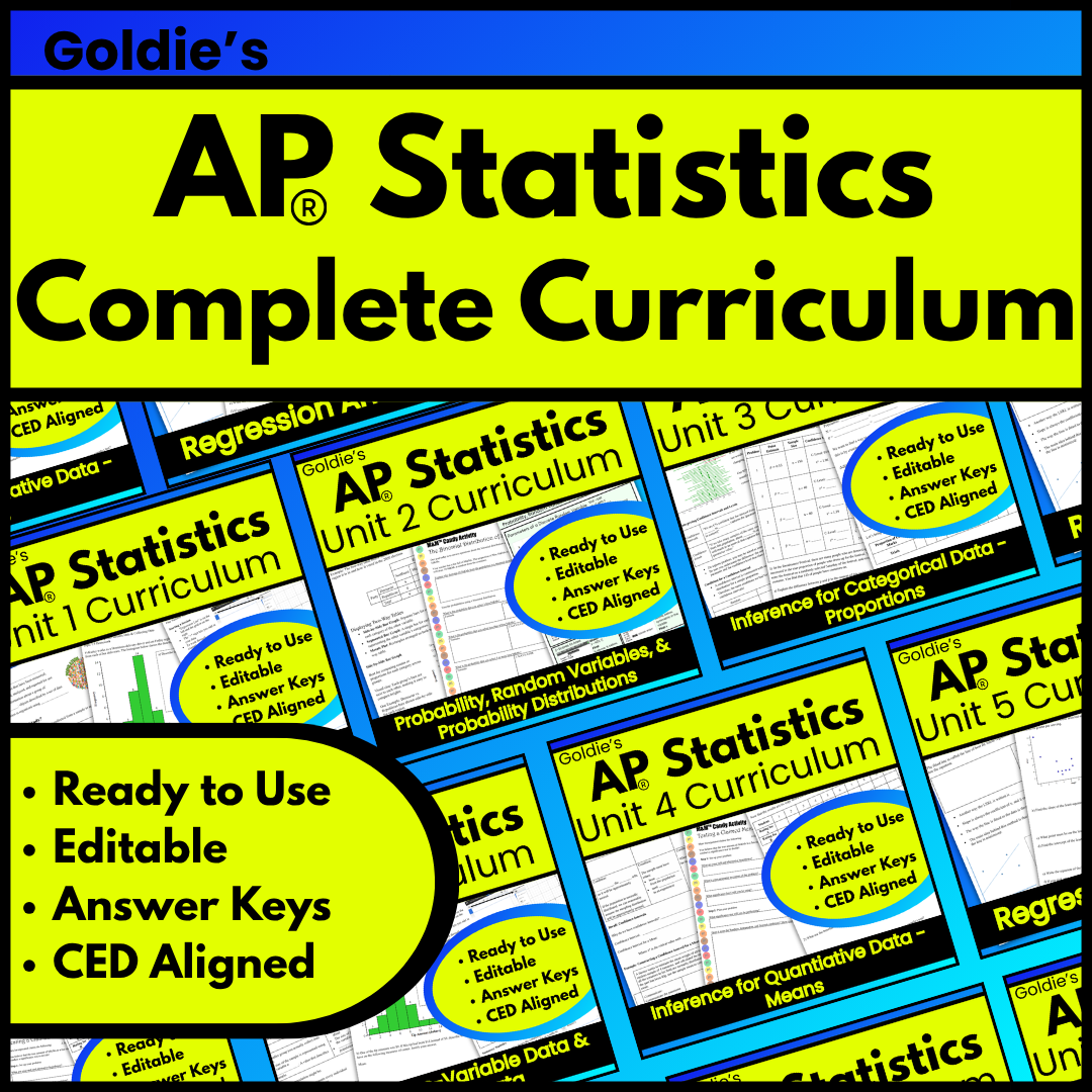Goldie's FULL CURRICULUM for AP® Statistics | NEW 2026 CED – Goldie's ...