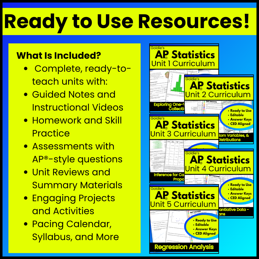Goldie's FULL CURRICULUM for AP® Statistics