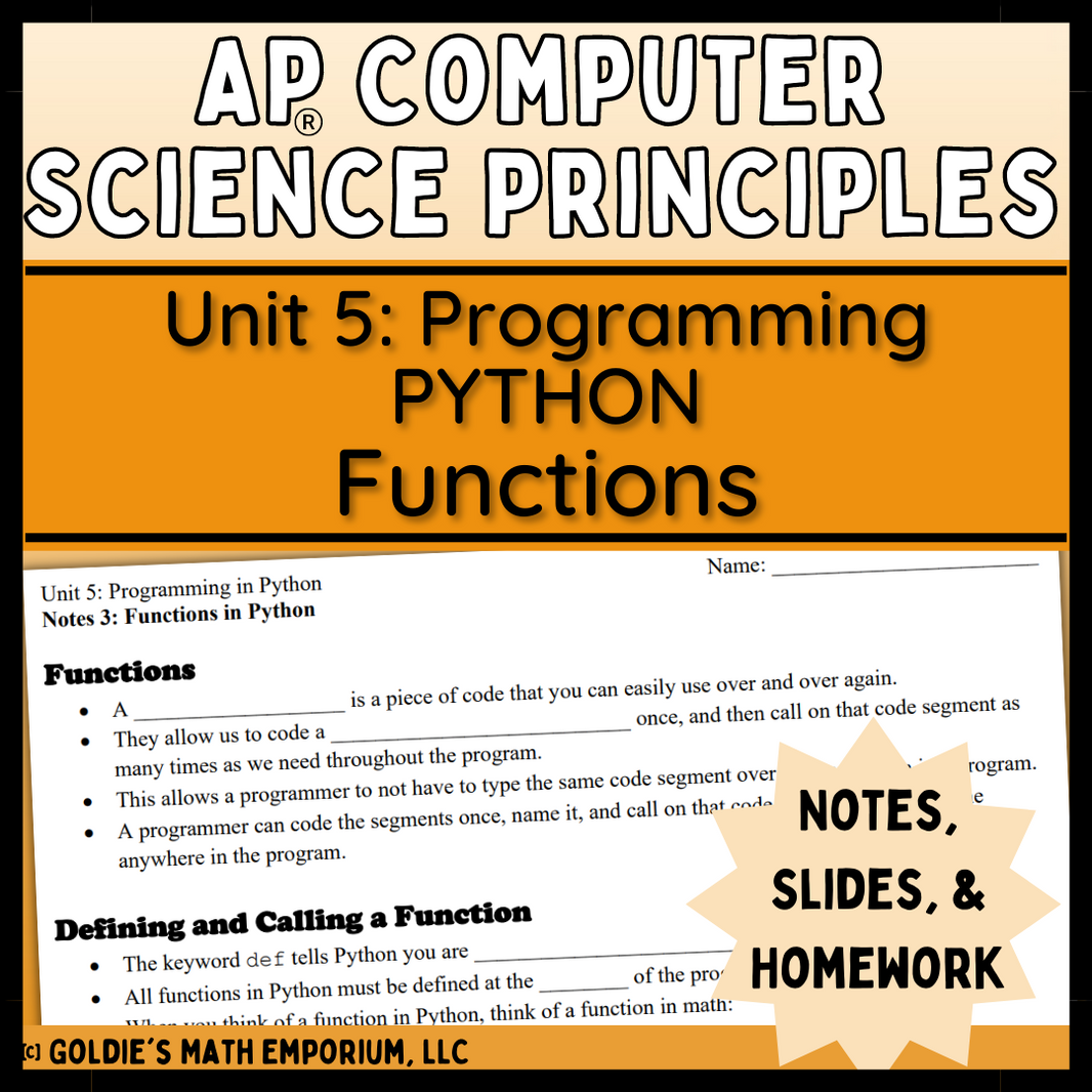Python Programming – Goldie's Math Emporium