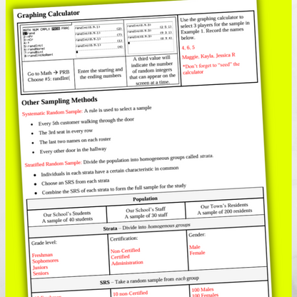 Goldie’s Unit 3 - Collecting Data - GUIDED NOTES for AP® Statistics