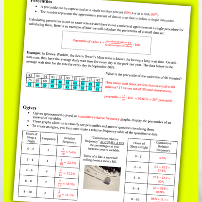 Goldie’s Unit 1 Exploring One Variable Data - GUIDED NOTES for AP® Statistics