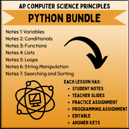 Goldie’s AP® CSP Unit 5 Programming – PYTHON Bundle