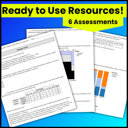 Goldie’s Unit 2 Assessments for AP® Statistics | Probability and Random Variables
