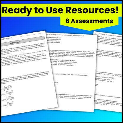 Goldie’s Unit 3 Assessments for AP® Statistics | Inference for Categorical Data: Proportions | NEW 2026 CED