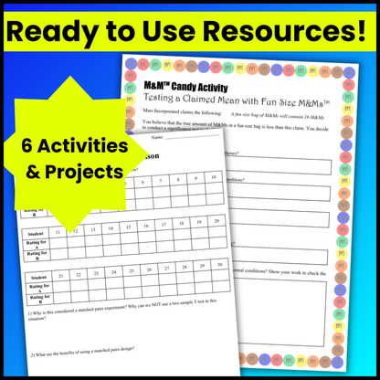 Goldie’s Unit 4 Projects & Activities for AP® Statistics| Inference for Means | NEW 2026 CED