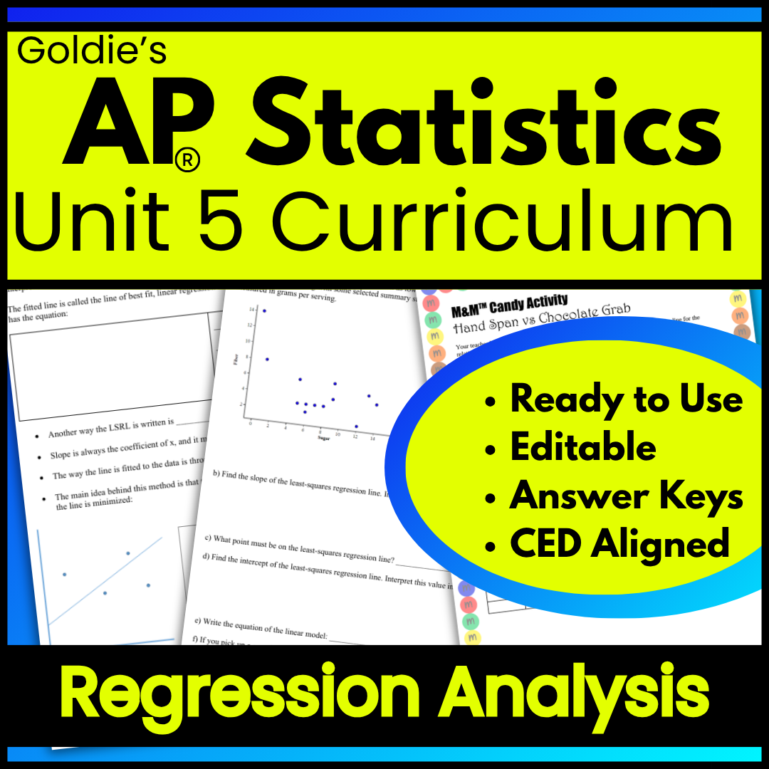 Goldie’s AP® Statistics UNIT 5 CURRICULUM | Regression Analysis | NEW 2026 CED