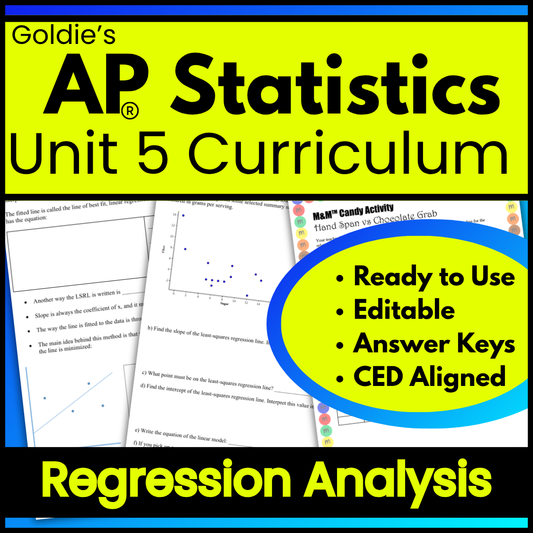 Goldie’s AP® Statistics UNIT 5 CURRICULUM | Regression Analysis | NEW 2026 CED