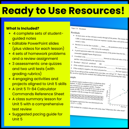 Goldie’s AP® Statistics UNIT 5 CURRICULUM | Regression Analysis | NEW 2026 CED