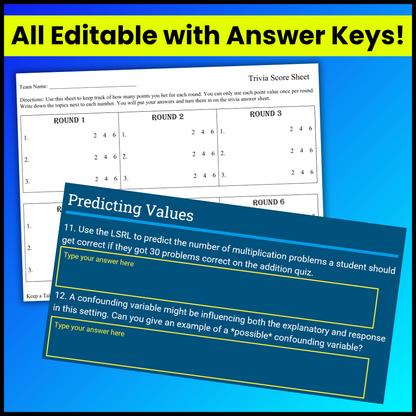 Goldie’s Unit 5 Projects & Activities for AP® Statistics | Regression Analysis | NEW 2026 CED