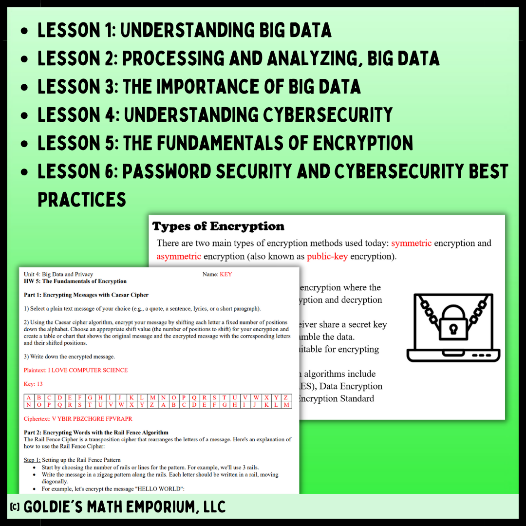 Goldie’s AP® Computer Science Principles – Unit 4 Big Data and Privacy