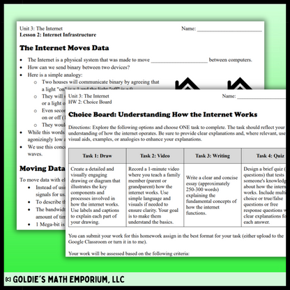 Goldie’s AP® Computer Science Principles – Unit 3 The Internet