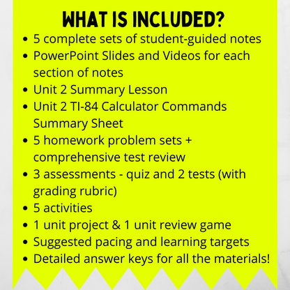 Goldie’s AP® Statistics UNIT 2 PLANS – Exploring Two Variable Data