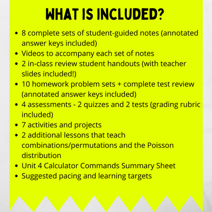 Goldie’s AP® Statistics UNIT 4 PLANS – Probability and Random Variables