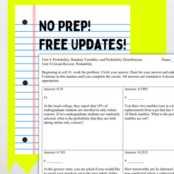 Goldie’s AP® Statistics UNIT 4 PLANS – Probability and Random Variable ...