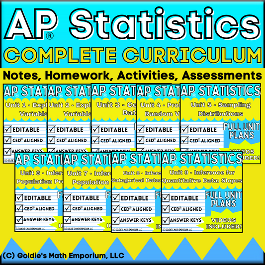 Goldie's FULL CURRICULUM for AP® Statistics