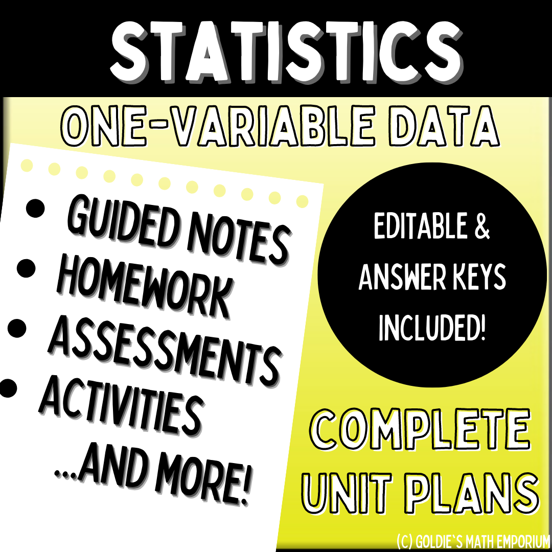 Statistics: One Variable Data – Goldie's Math Emporium